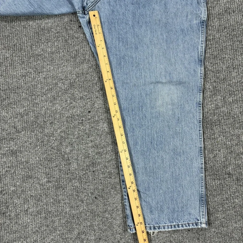 RedHead 9048-MS Relaxed Fit Jeans Mens 44x30 Light Blue Wash Straight Denim
